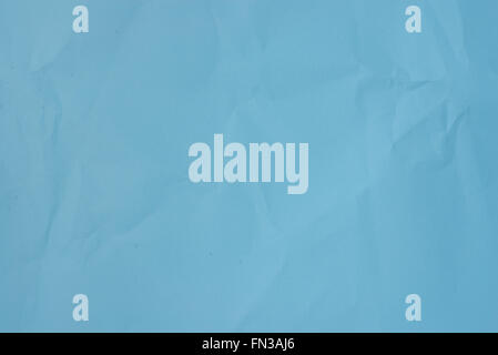 crumpled blue paper background texture Stock Photo