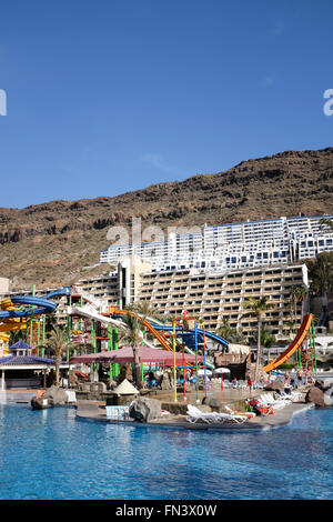 Parque Acuatico Oasis Lago Taurito, Gran Canaria, Canary Islands, Spain Stock Photo