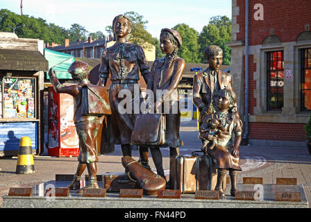 Kindertransport Monument near Gdansk Railway station, Poland Stock Photo