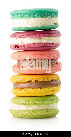 macaroons isolated on the white background. Stock Photo