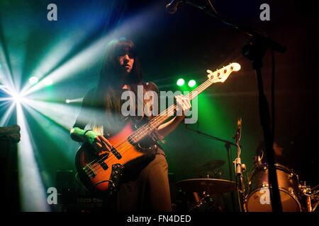 Milan, Italy. 13th Mar, 2016. The japanese noise rock band Bo Bingen pictured on stage as she performs live at Magazzini Generali in Milan, Italy Credit:  Roberto Finizio/Pacific Press/Alamy Live News