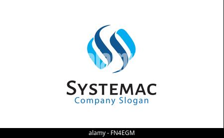 System S Letter Logo Symbol Vector Action Design Illustration Stock Vector