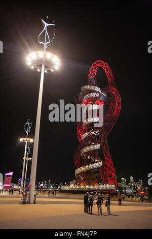 Orbit at night during Olympics,London,2012,England,UK, Europe Stock ...