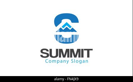 Creative Summit S Letter Mountain Logo Vector Design Illustration Stock Vector