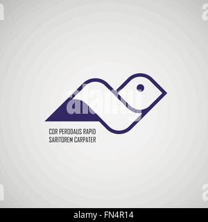 Vector sign abstract bird in flight Stock Vector