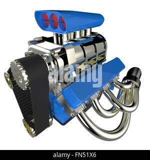 Hot rod V8 Engine Stock Photo