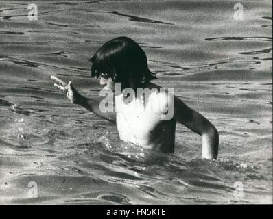 1973 - John- John Kennedy, the son of the late President emerges from the water during a swim off the Greek coast. John F. Kennedy Jr. © Keystone Pictures USA/ZUMAPRESS.com/Alamy Live News Stock Photo