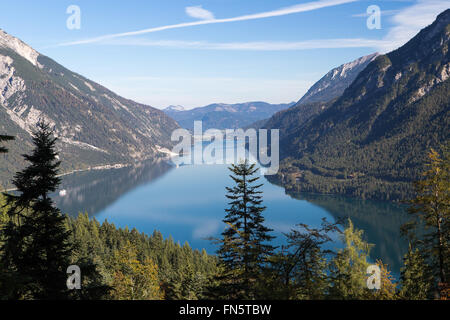 View over the Achensee to Achenkirch Stock Photo