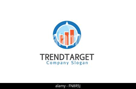 Trend Target Logo Vector Symbol Design Illustration Stock Vector