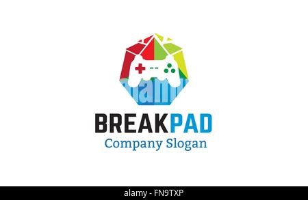 Break pad Gaming Logo Vector Design Illustration Stock Vector