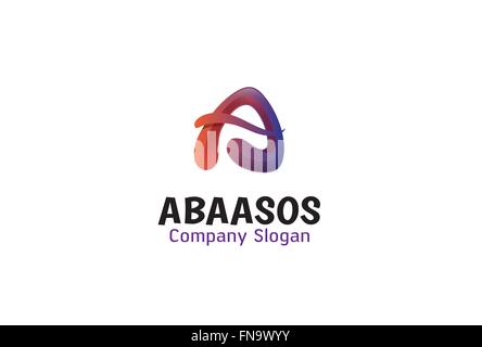 Creative A Letter Alphabet Logo Vector Symbol Design Illustration Stock Vector