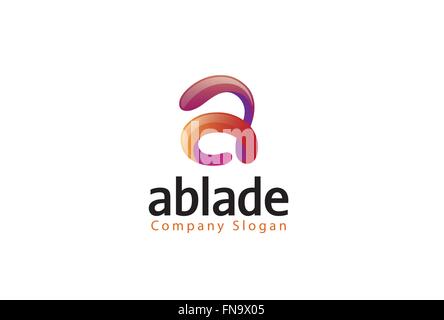 A Letter Alphabte Font Logo Vector Symbol Design Illustration Stock Vector