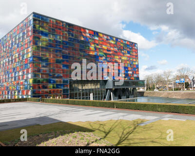 Sound and Vision Institute, the Dutch Media Museum on Media Park in Hilversum, the Netherlands Stock Photo