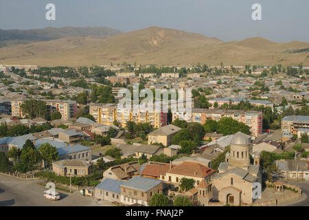 View from Gori fortress over Gori, Georgia Stock Photo