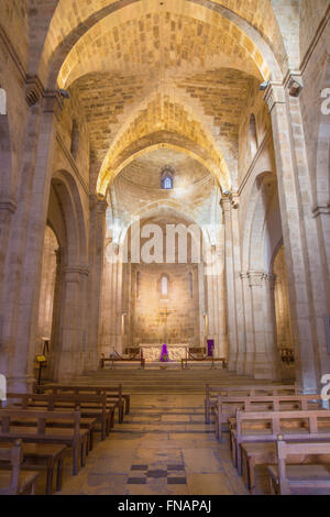 JERUSALEM, ISRAEL - MARCH 5, 2015:The gothic nave of St. Anne church Stock Photo