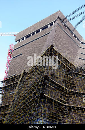 Construction of Tate Modern extension, London, March 2016 Stock Photo