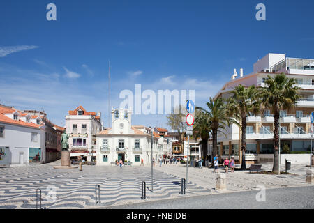 Portugal, Cascais, Municipal Square, resort coastal town near Lisbon Stock Photo