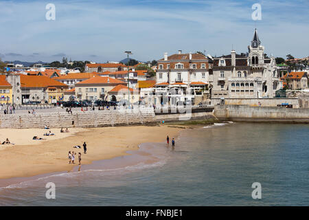 Portugal, Cascais resort town, Praia Da Ribeira beach at the Atlantic Ocean Stock Photo