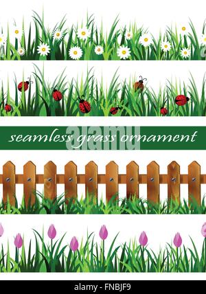 Big Green Grass seamless set Stock Vector Image & Art - Alamy