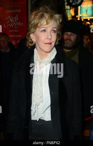 'Nell Gwynn' press night at the Apollo Theatre in London - Arrivals  Featuring: Patricia Hodge Where: London, United Kingdom When: 12 Feb 2016 Stock Photo