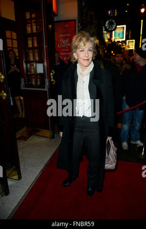 'Nell Gwynn' press night at the Apollo Theatre in London - Arrivals  Featuring: Patricia Hodge Where: London, United Kingdom When: 12 Feb 2016 Stock Photo