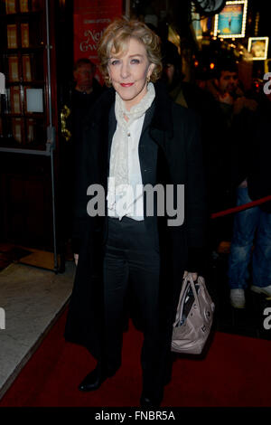 'Nell Gwynn' press night at the Apollo Theatre in London - Arrivals  Featuring: Patricia Hodge Where: London, United Kingdom When: 12 Feb 2016 Stock Photo