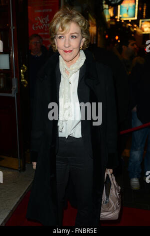 'Nell Gwynn' press night at the Apollo Theatre in London - Arrivals  Featuring: Patricia Hodge Where: London, United Kingdom When: 12 Feb 2016 Stock Photo