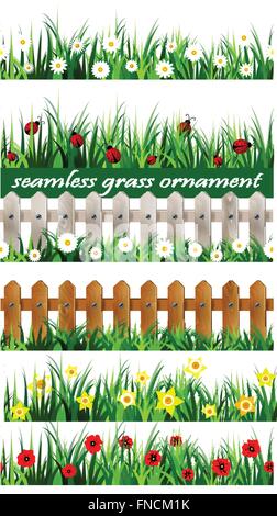 Big Green Grass seamless set Stock Vector Image & Art - Alamy