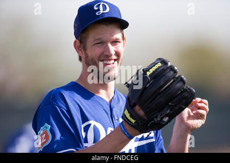 Glendale, Arizona, USA. 29th Feb, 2016. Clayton Kershaw (Dodgers) MLB : Los Angeles Dodgers spring training baseball camp in Glendale, Arizona, United States . © Thomas Anderson/AFLO/Alamy Live News Stock Photo