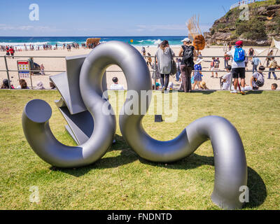 Sculpture by the Sea 2015, annual open air art exhibition, Tamarama Beach, Sydney, New South Wales, Australia. Stock Photo