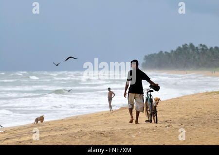 Beach, Wadduwa, Sri Lanka Stock Photo