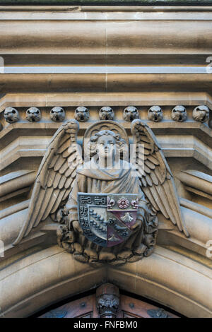 Angel stone carving, Oxford, England Stock Photo