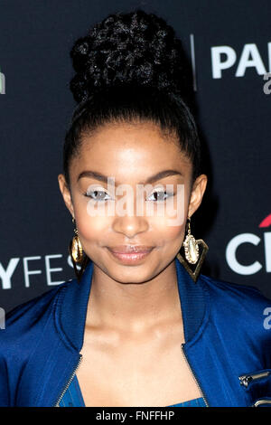 Yara Shahidi bei der Präsentation der TV-Serie 'Black-ish' auf dem 33. Paleyfest 2016 im Dolby Theatre, Hollywood. Los Angeles, 13.03.2016 Stock Photo