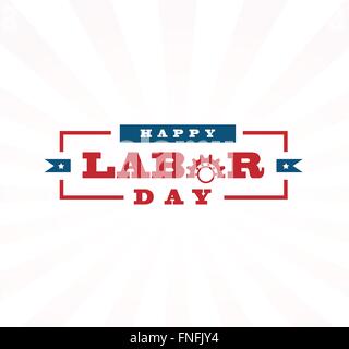 Labor day vector design elements icon label badge Stock Vector