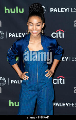 Yara Shahidi bei der Präsentation der TV-Serie 'Black-ish' auf dem 33. Paleyfest 2016 im Dolby Theatre, Hollywood. Los Angeles, 13.03.2016 Stock Photo