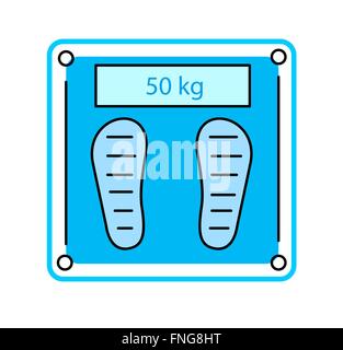 Electronic Bathroom Scale icon, Vector illustration Stock Vector