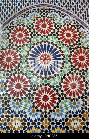 Traditional Moroccan mosaic Marrakesh, Morocco Stock Photo