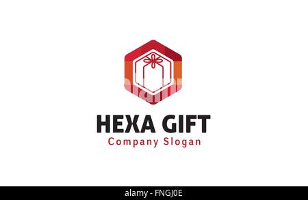 Hexagon Gift Design Illustration Stock Vector