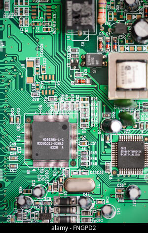 Computer mainboard or motherboard detail