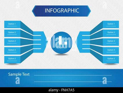 Elements of Infographics blue concept Stock Vector