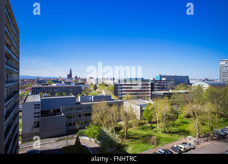 Overview of University campus, 'Esplanade' district, Strasbourg, Alsace, France, Europe Stock Photo