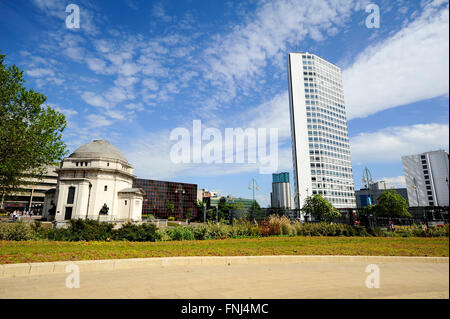 Birmingham Hall of Memories and Alpha Tower Stock Photo