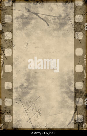 Vintage Sepia Film Strip Frame Scratched Stock Illustration 1383790466