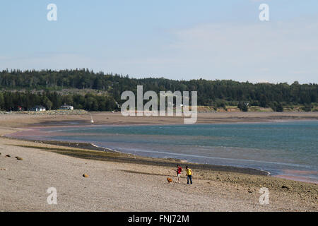 Parrsboro beach at mid tide Stock Photo