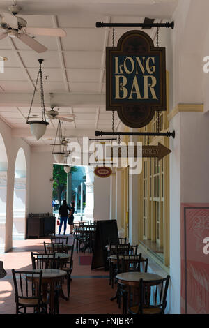 Raffles Hotel Long Bar Sign, Singapore Stock Photo