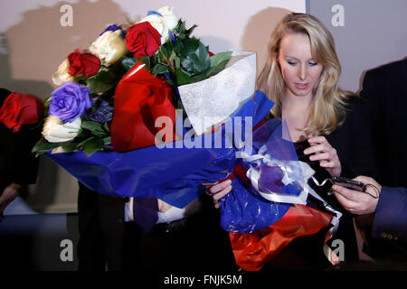 Marion Marchal-Le Pen Roma 15-03-2016 Convegno 'L'Europa delle Mille Patrie'. Convention 'Europe of the thousand Homelands' Photo Samantha Zucchi Insidefoto Stock Photo