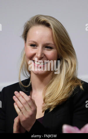 Marion Marchal-Le Pen Roma 15-03-2016 Convegno 'L'Europa delle Mille Patrie'. Convention 'Europe of the thousand Homelands' Photo Samantha Zucchi Insidefoto Stock Photo