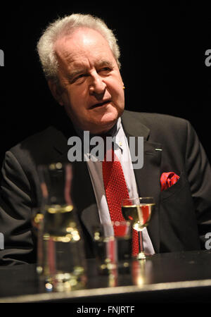Cologne, Germany. 14th Mar, 2016. Irish writer John Banville on stage prior to a reading at the international literature festival Lit.Cologne in Cologne, Germany, 14 March 2016. Photo: HENNING KAISER/dpa/Alamy Live News Stock Photo
