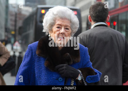 Westminster London,UK. 16th March 2016. Former Speaker of the House of Commons Betty Boothroyd who became the first female speaker and served from 1992-2000 Credit:  amer ghazzal/Alamy Live News Stock Photo