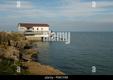 New Lifeboat Station, Moelfre, Anglesey Stock Photo
